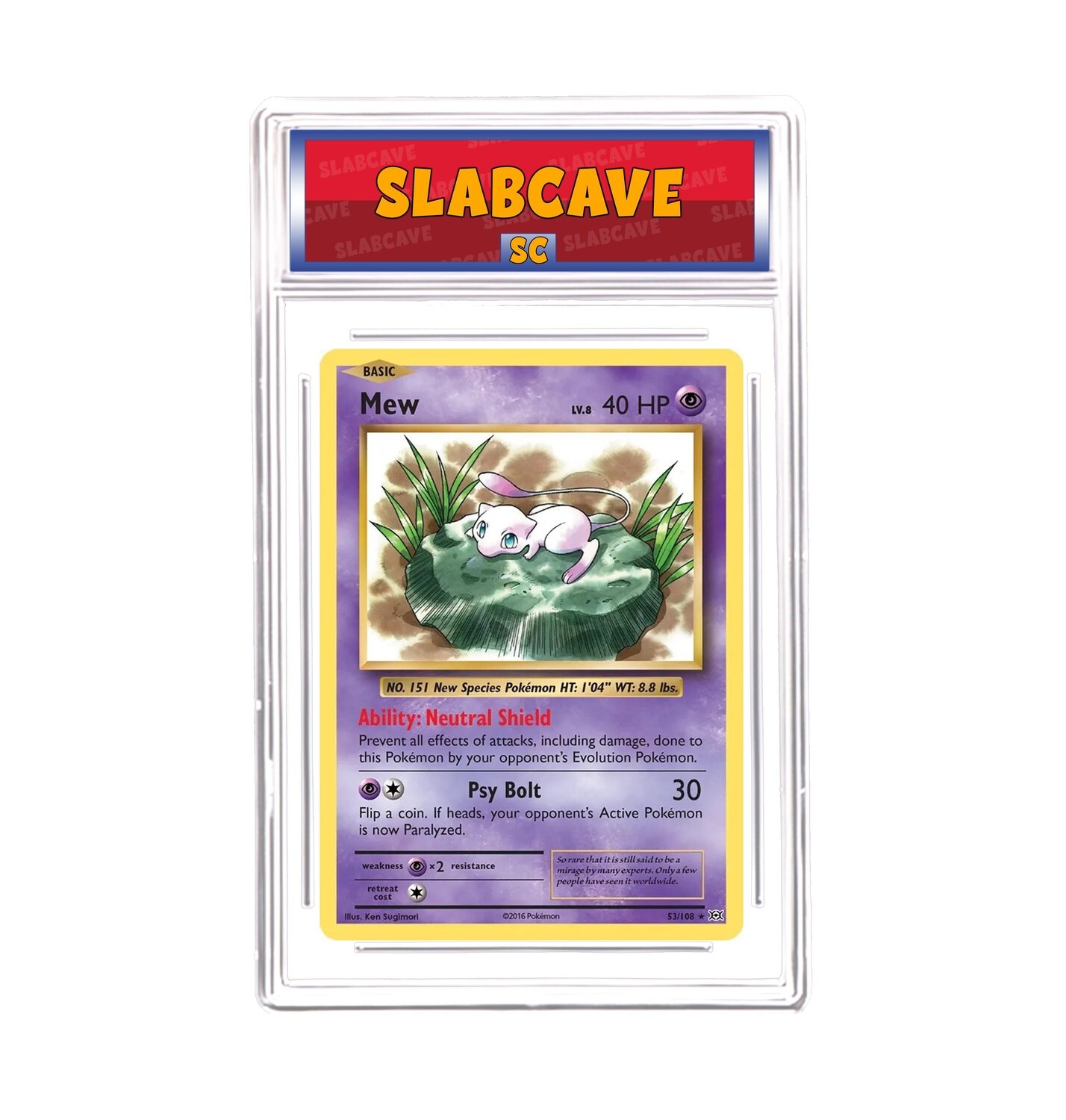 Graded Pokemon Card: SC 9 - Mew 53/108 [XY Evolutions] [Rare Reverse Holo]
