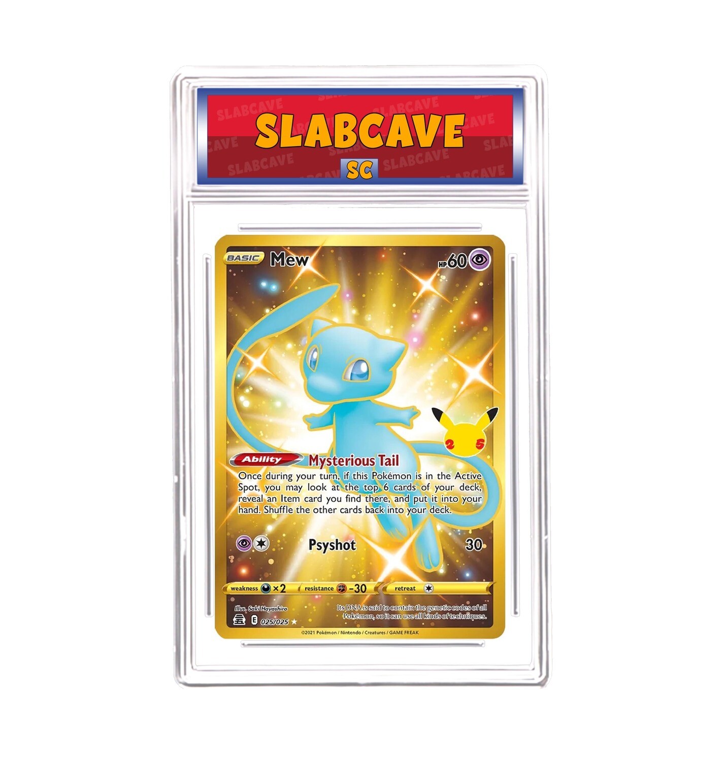 Graded Pokemon Card: SC 10 - Mew 025/025 [SWSH Celebrations] [Ultra Rare Gold]