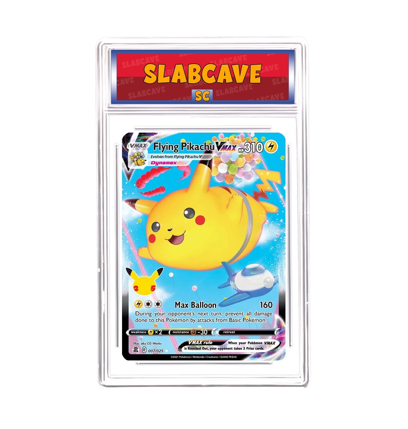 Graded Pokemon Card: SC 9 - Flying Pikachu VMAX 007/025 [SWSH Celebrations] [Ultra Rare]