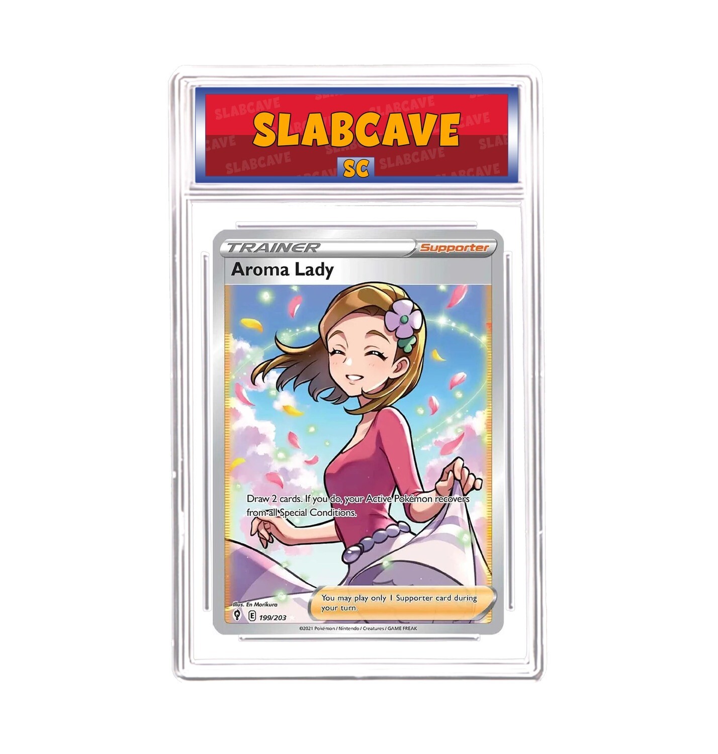 Graded Pokemon Card: SC 10 - Aroma Lady 199/203 [SWSH Evolving Skies] [Common]