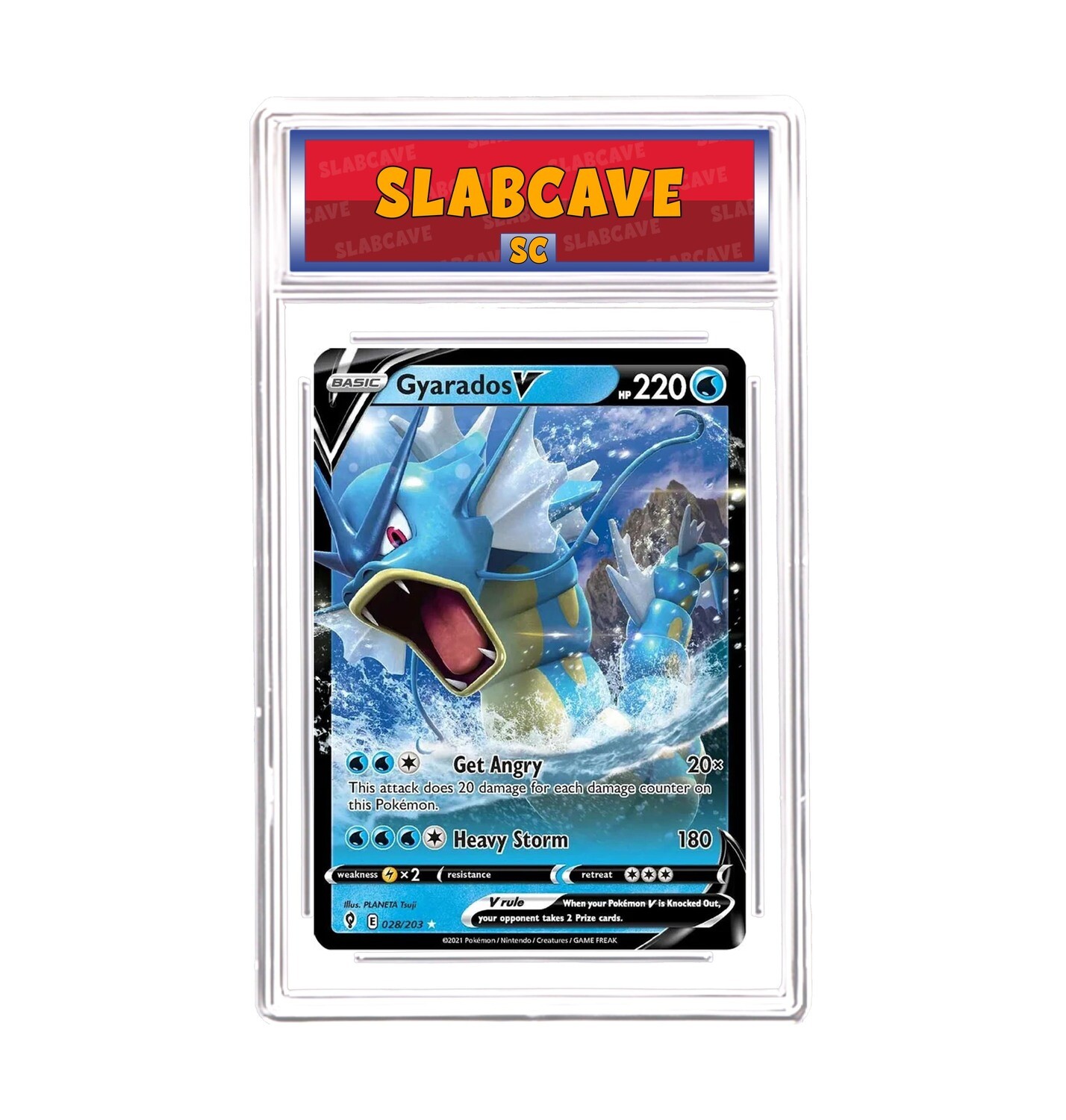 Graded Pokemon Card: SC 10 - Gyarados V 028/203 [SWSH Evolving Skies] [Ultra Rare]