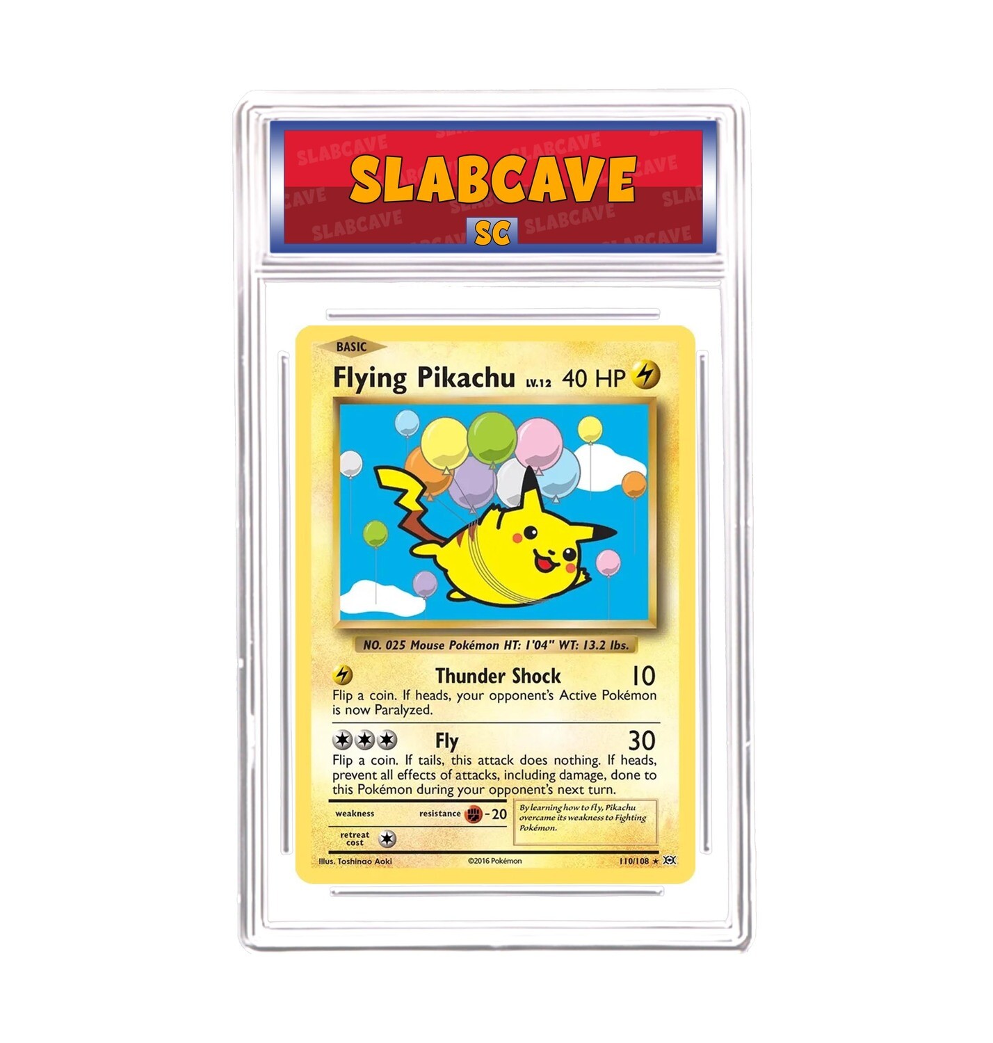 Graded Pokemon Card: SC 9 - Flying Pikachu 110/108 [XY Evolutions] [Secret Rare]