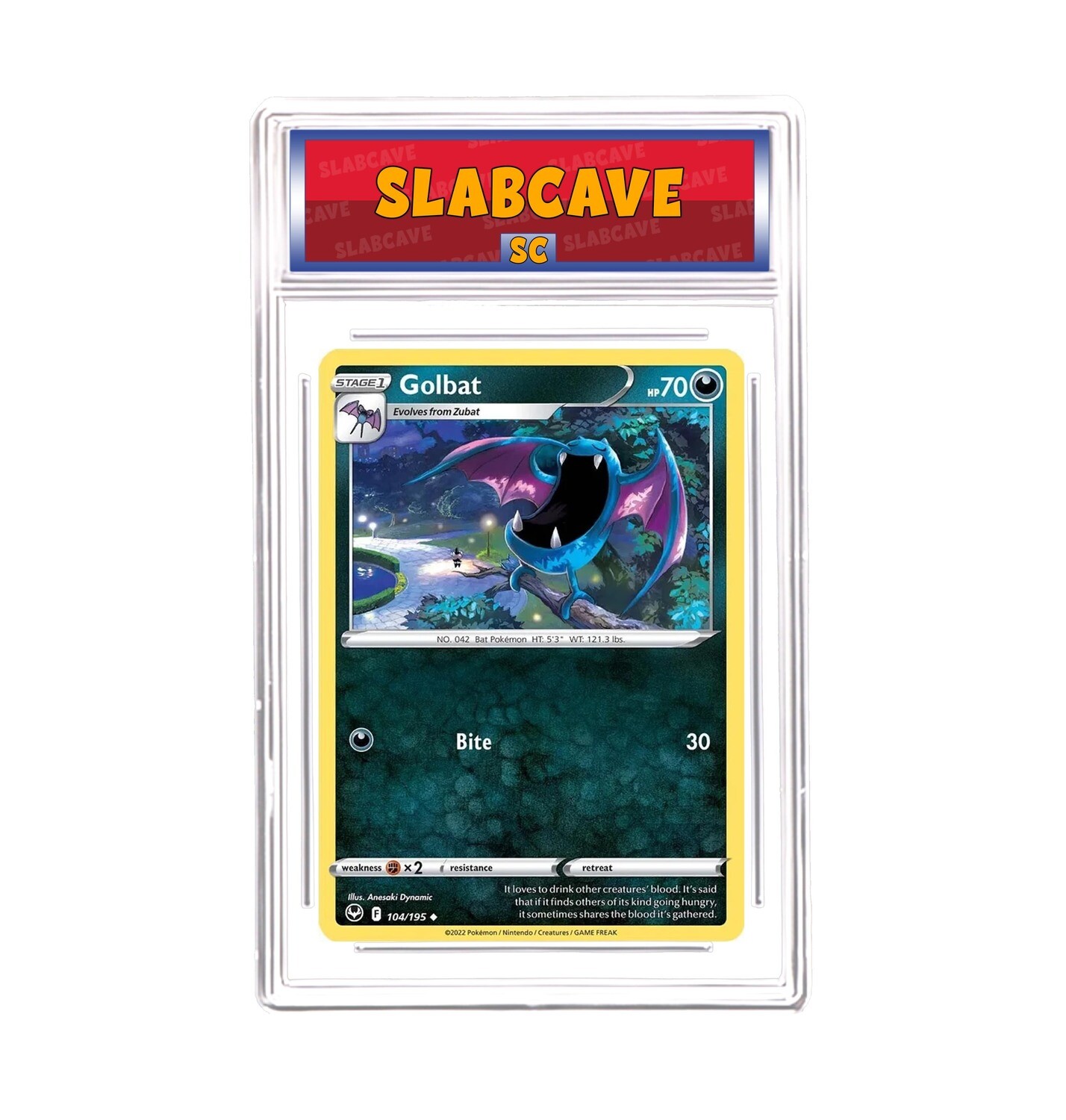 Graded Pokemon Card: SC 10 - Golbat 104/195 [SWSH Silver Tempest] [Uncommon]