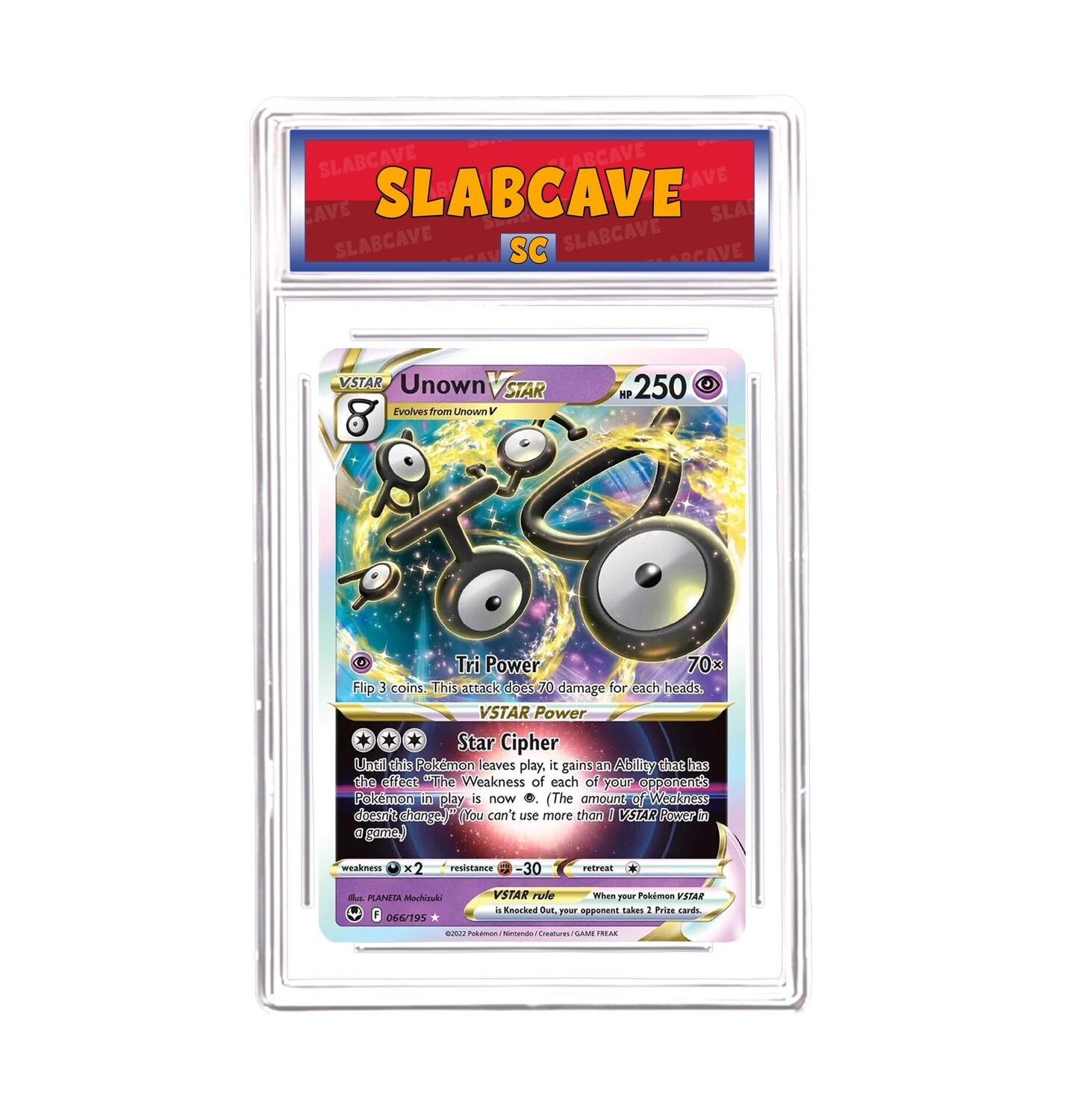 Graded Pokemon Card: SC 9 - Unown VSTAR 066/195 [SWSH Silver Tempest] [Ultra Rare]