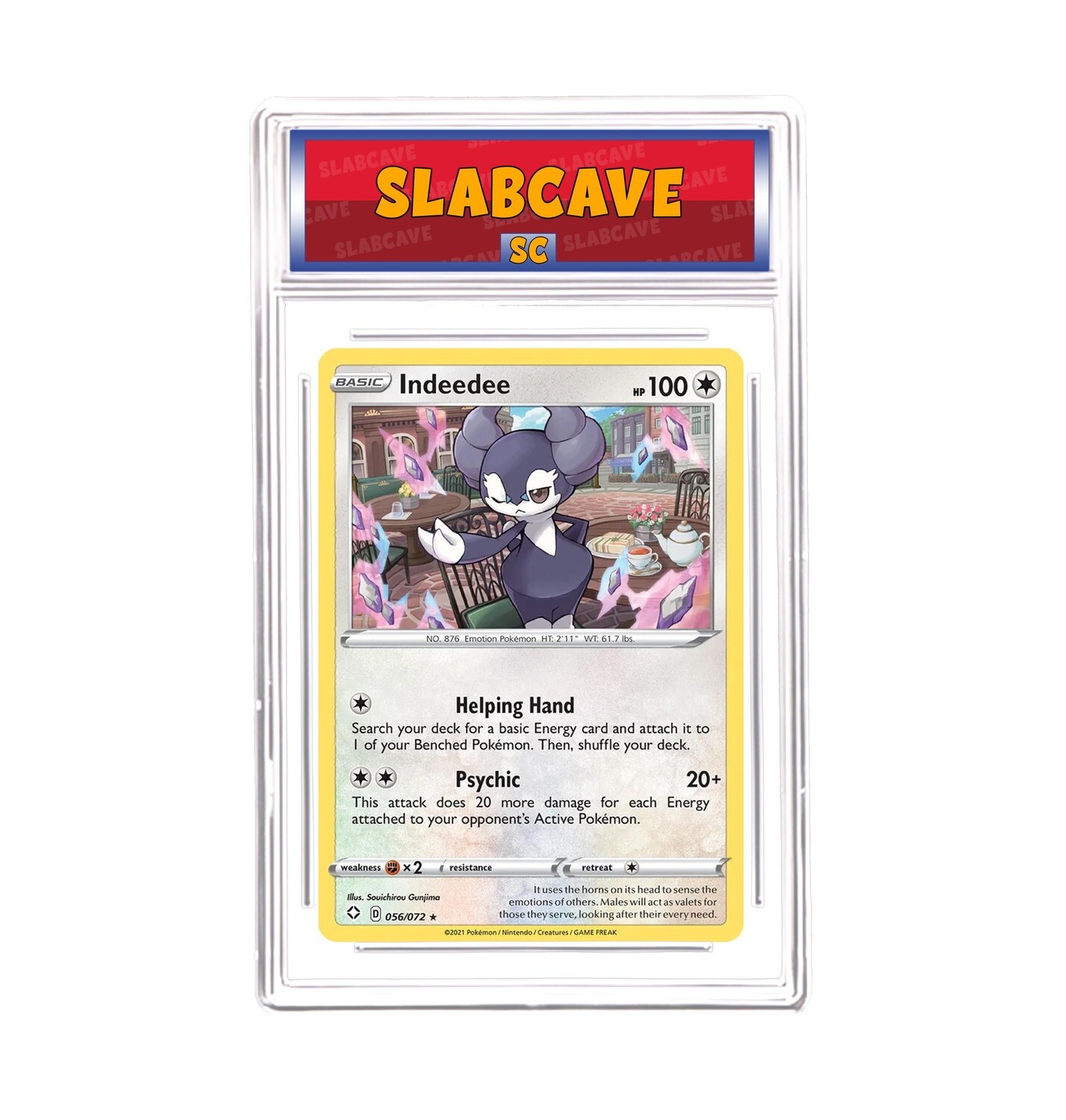 Graded Pokemon Card: SC 10 - Indeedee 056/072 [SWSH Shining Fates] [Rare Holo]