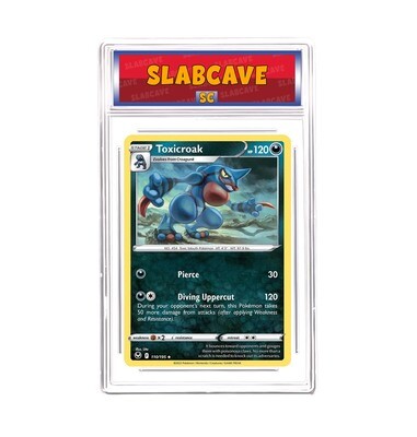 Graded Pokemon Card: SC 10 - Toxicroak 110/195 [SWSH Silver Tempest] [Uncommon]