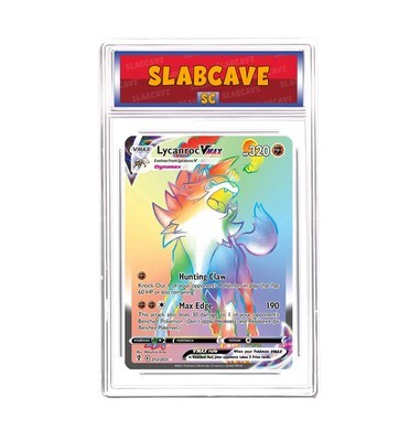 Graded Pokemon Card: SC 9. - Lycanroc VMAX 213/203 [SWSH Evolving Skies] Secret Rare Rainbow]