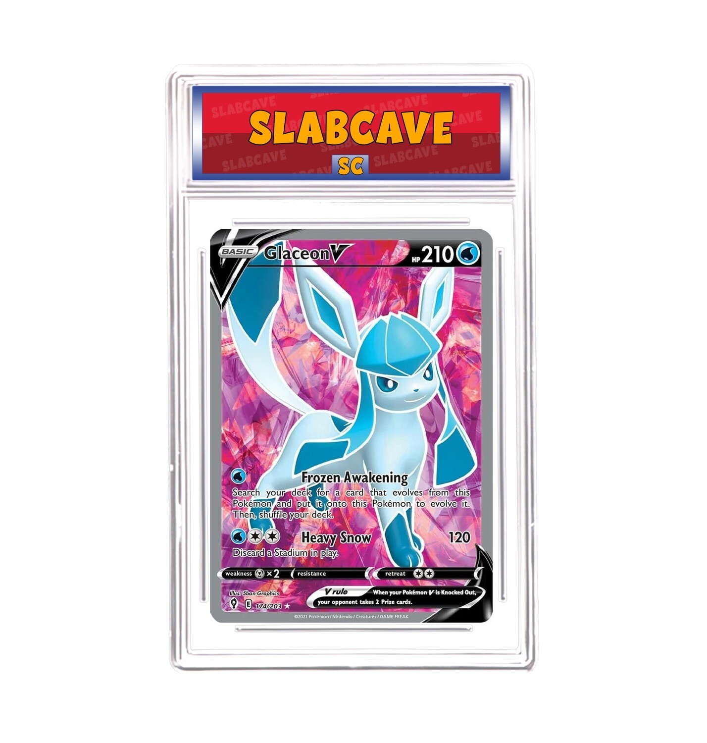 Graded Pokemon Card: SC 10 - Glaceon V 174/203 [SWSH Evolving Skies] [Ultra Rare]