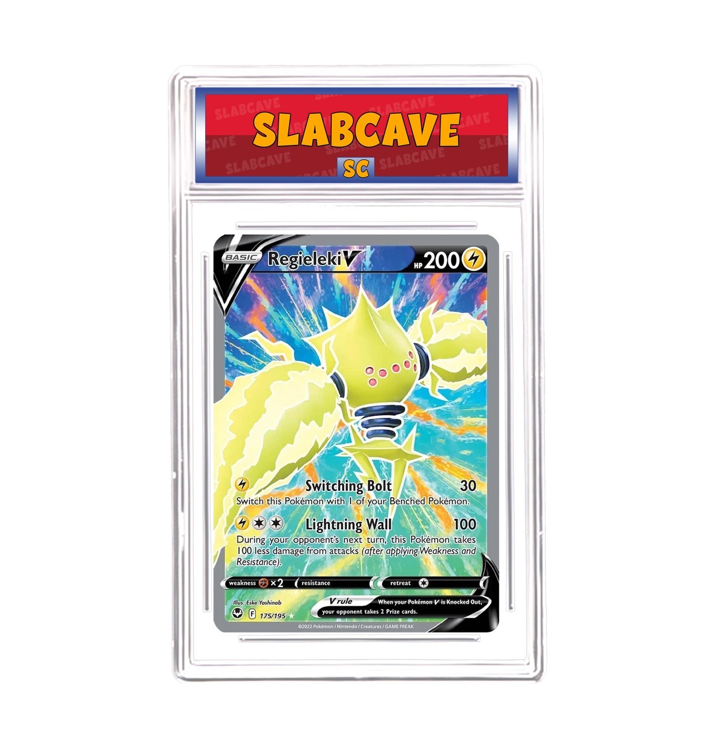 Graded Pokemon Card: SC 10 - Regiekeli V 175/195 [SWSH Silver Tempest] [Ultra Rare]