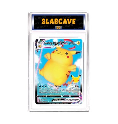 Graded Pokemon Card: SC F* - Surfing Pikachu VMAX 009/025 [SWSH Celebrations] Ultra Rare]