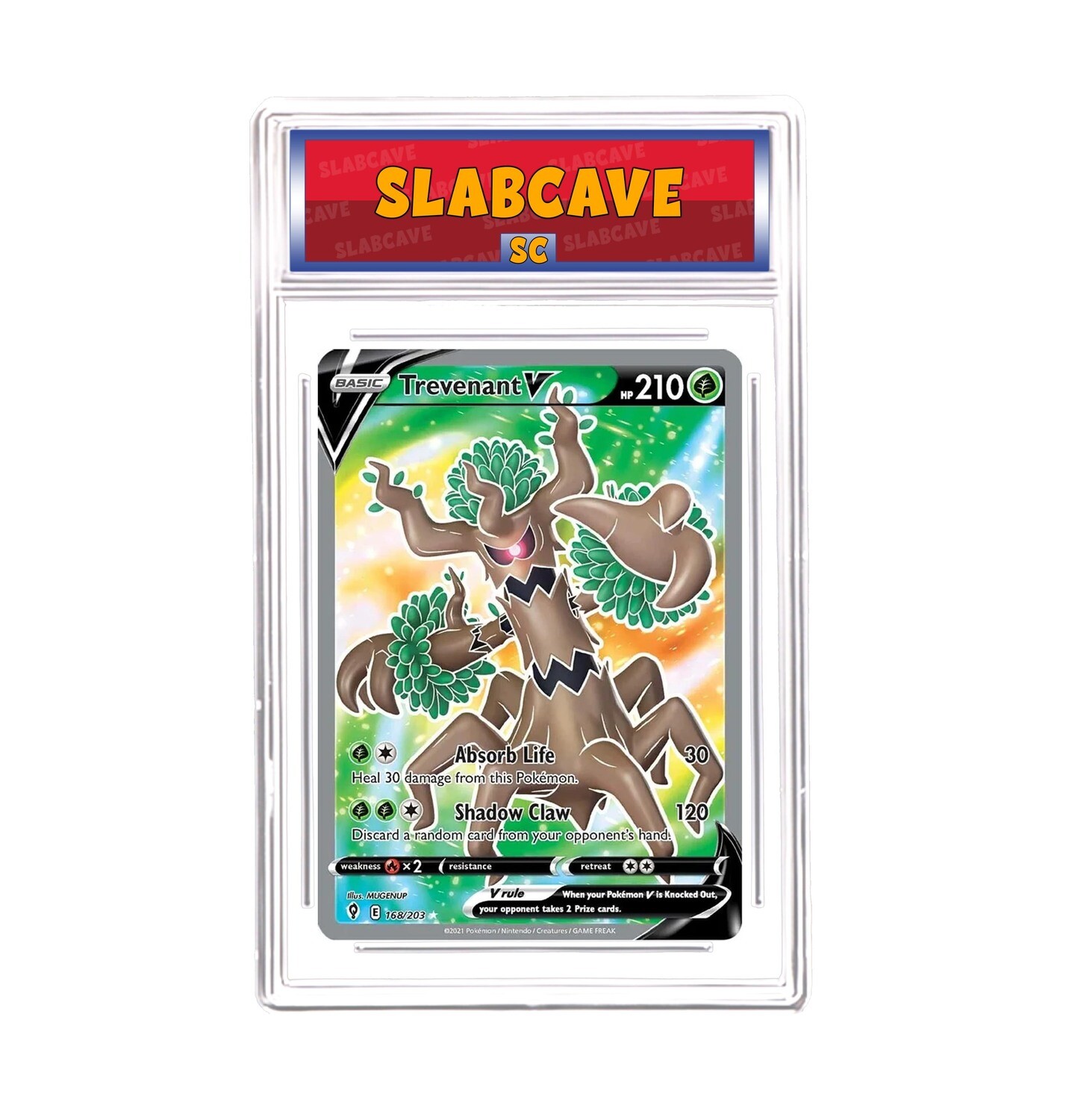 Graded Pokemon Card: SC 7 - Trevenant V 168/203 [SWSH Evolving Skies] [Ultra Rare]