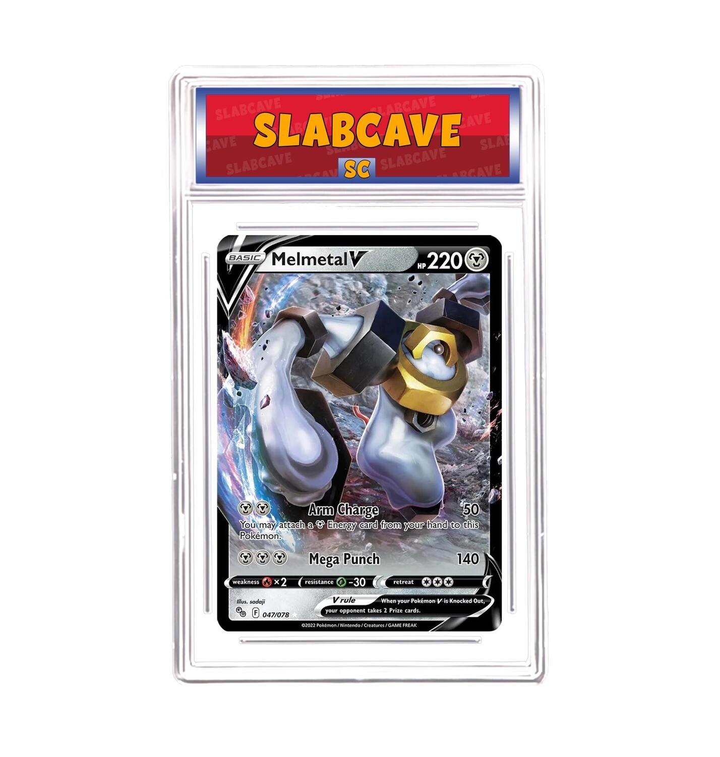 Graded Pokemon Card: SC8 - Melmetal V 047/078 [SWSH Pokemon Go] [Ultra Rare]