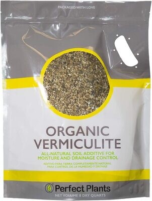 Organic Vermiculite by Perfect Plants - Natural Medium Grade Soil Additive [8 Quart]