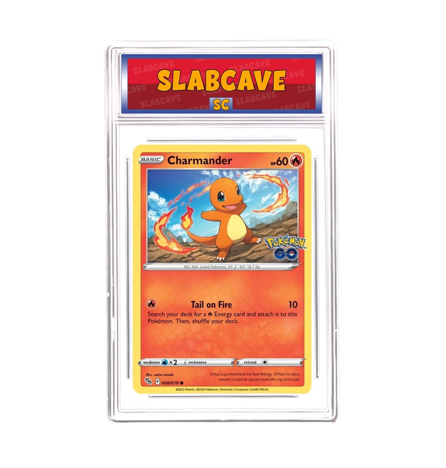 Graded Pokemon Card: SC10 - Charmander 008/078 [SWSH Pokemon GO] [Common]