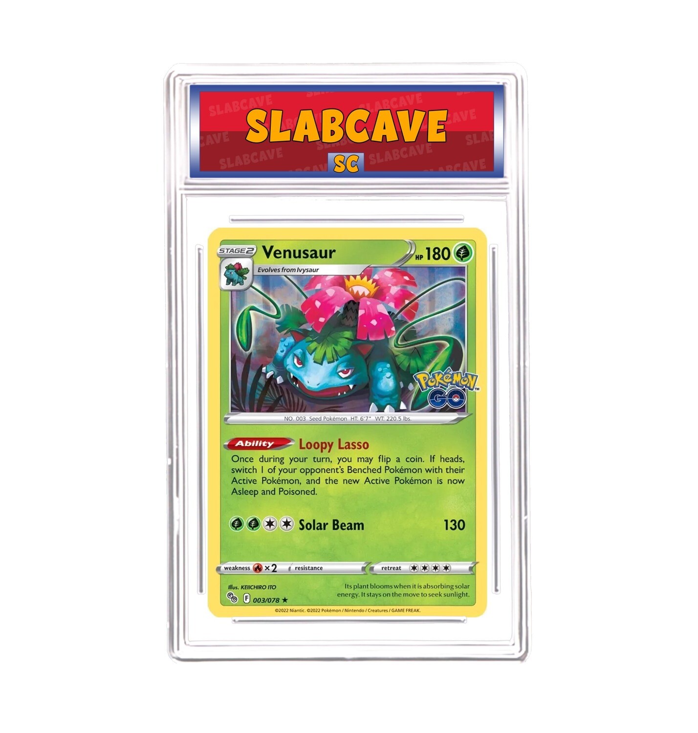 Graded Pokemon Card: SC 10 - Venusaur 003/078 [SWSH Pokemon GO] [Rare Holo]