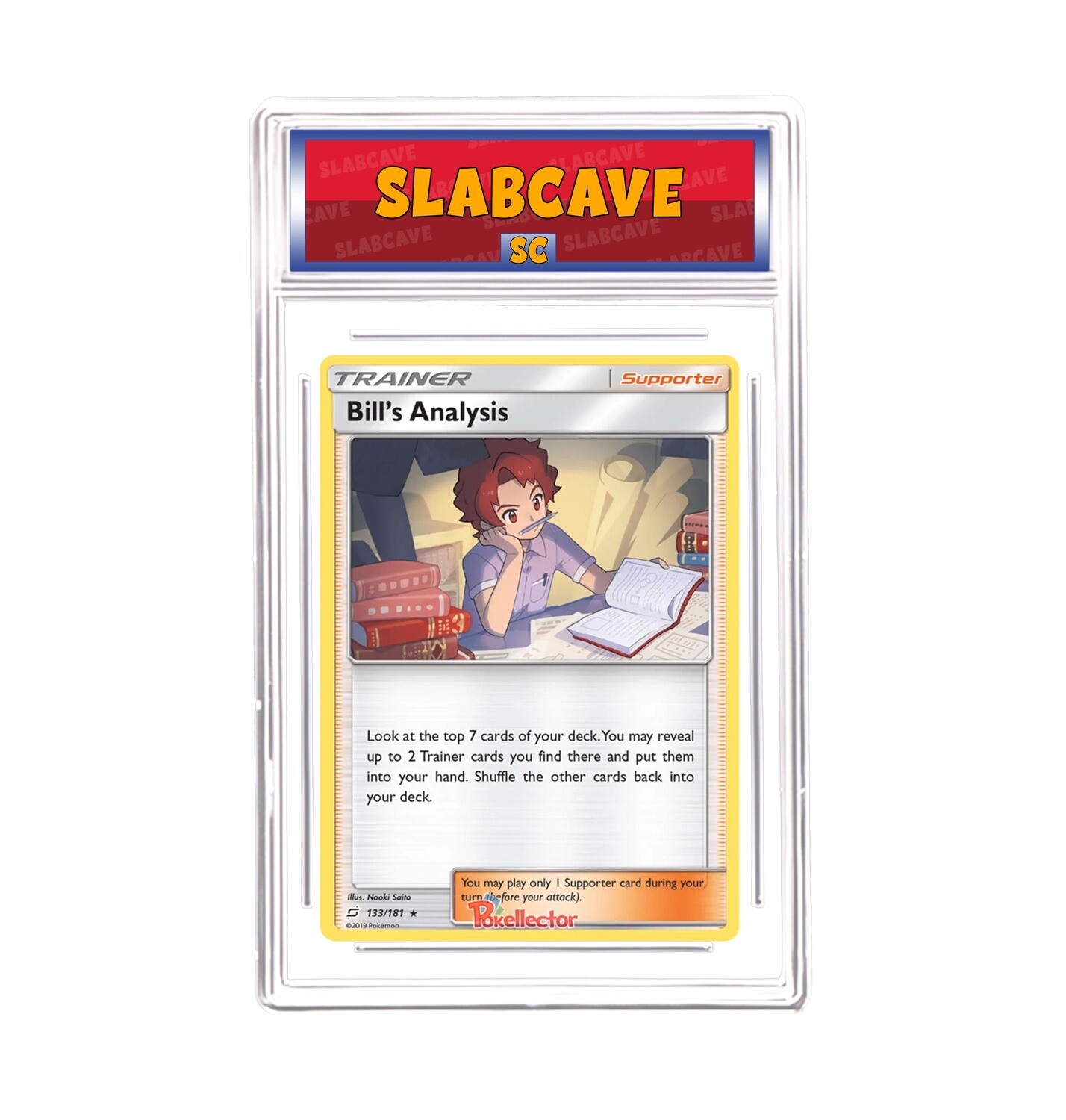 Graded Pokemon Card: SC 10 - Bill's Analysis 133/181 [SM Team Up] [Rare Reverse Holo]