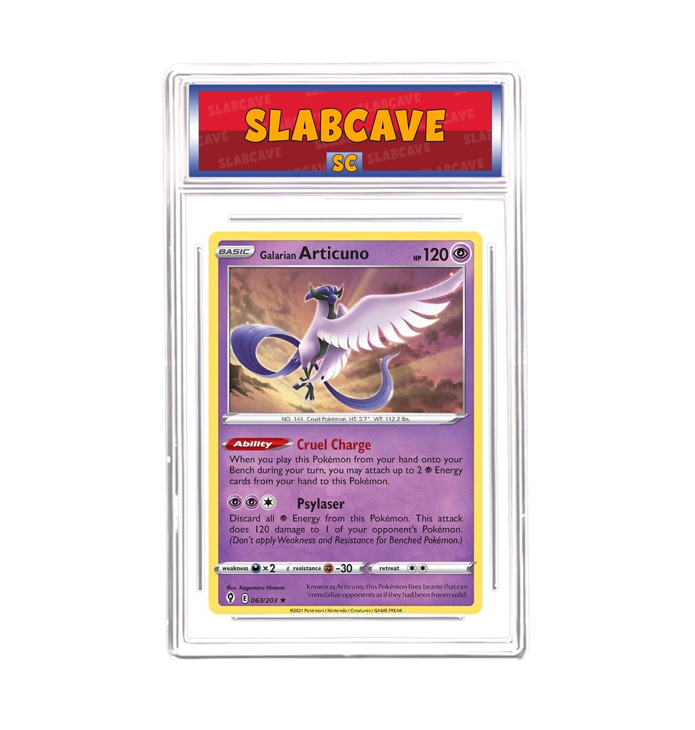 Graded Pokemon Card: SC 10 - Galarian Articuno 063/203 [SWSH Evolving Skies] [Rare Holo]