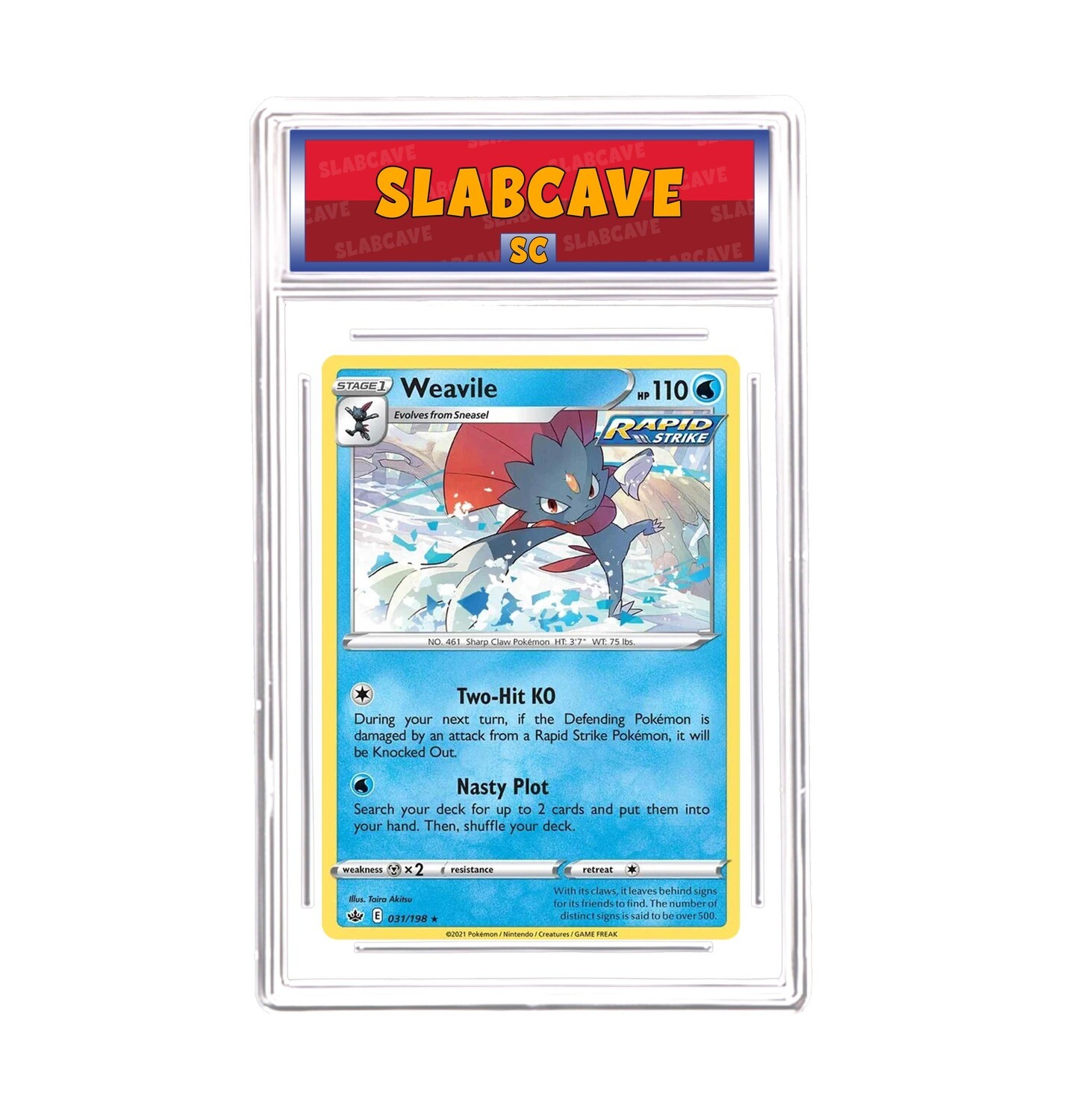 Graded Pokemon Card: SC10 - Weavile 031/198 {SWSH Chilling Reign] [Rare Holo]