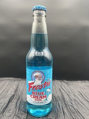 Frostie Blue Cream Soda 12oz Glass Bottles