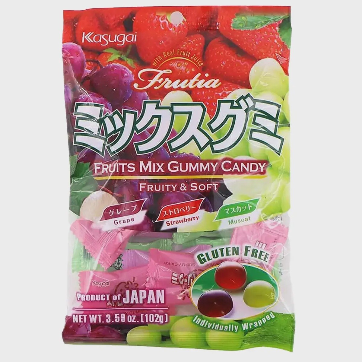 Kasugai Gummy Mix (Apple,Grape,Muscat) (Japan)