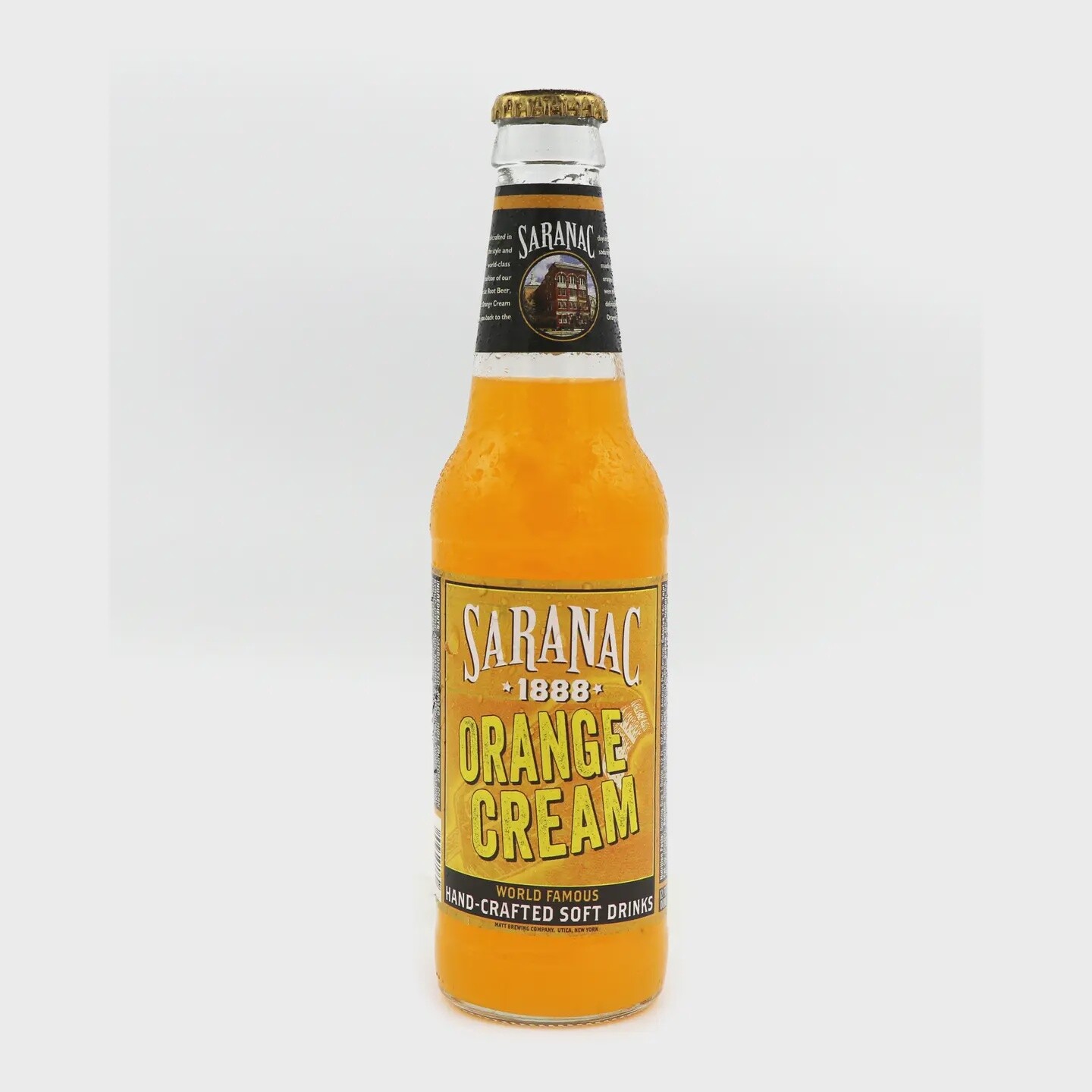 Saranac Orange Cream Soda, 12oz Glass Bottle