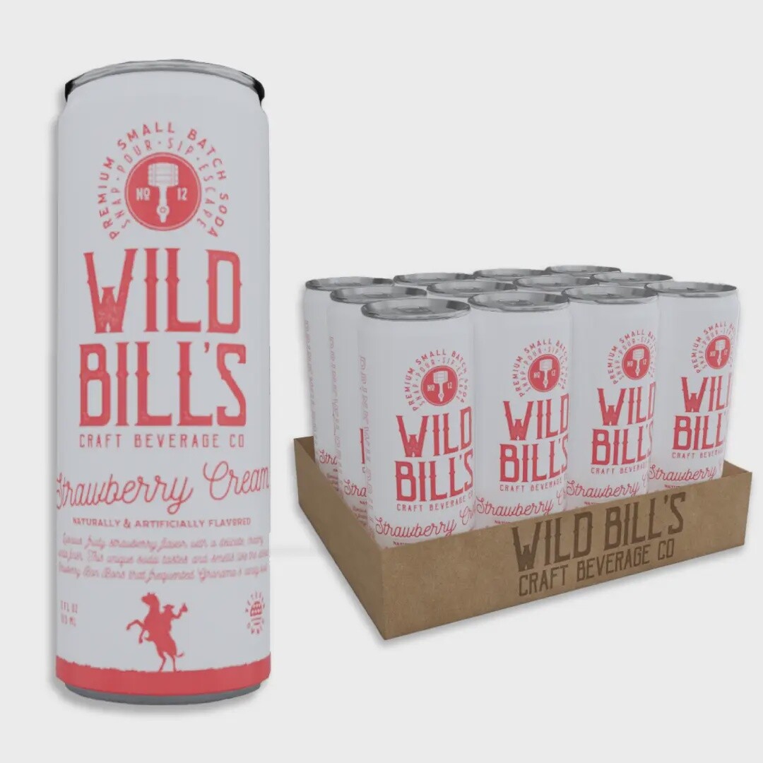 Wild Bill&#39;s Strawberry Cream, 12oz Cans