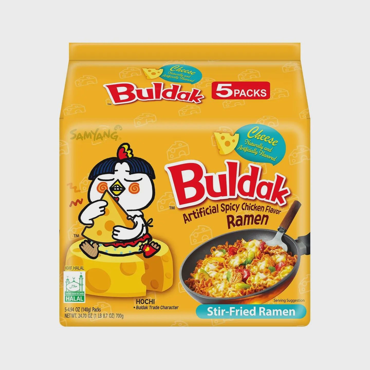 Samyang Buldak Chicken Flavor Ramen Noodles Multi Cheese 5 pk