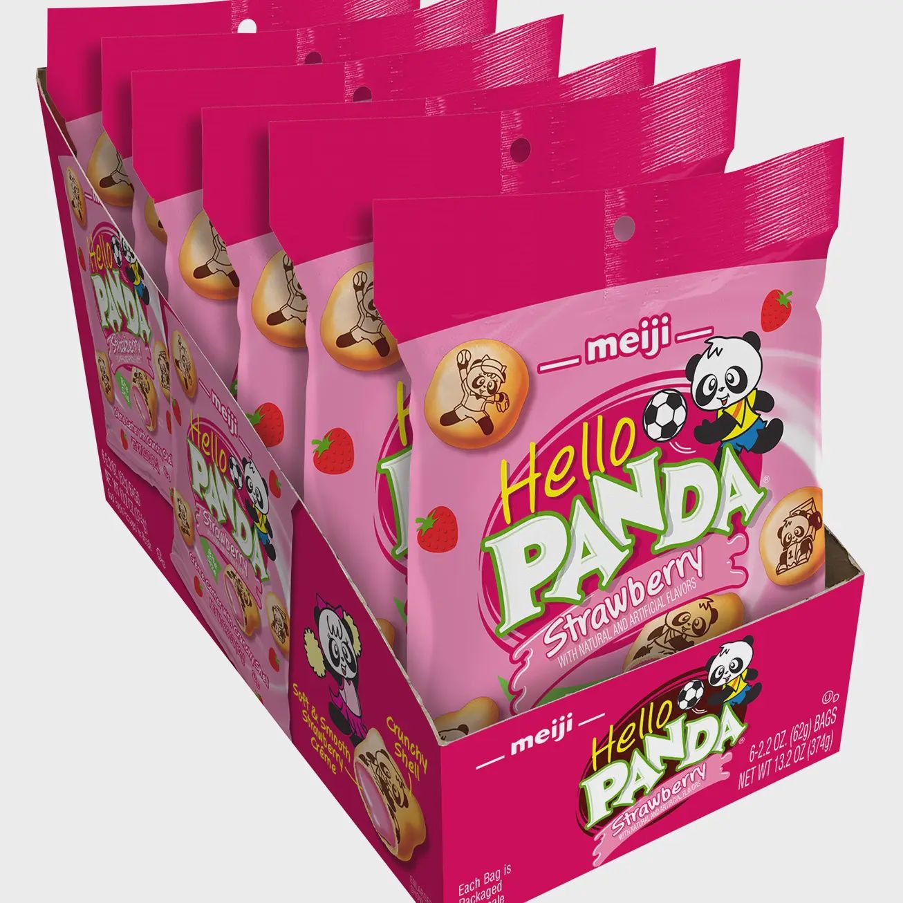 Meiji Hello Panda, Strawberry 2.2oz