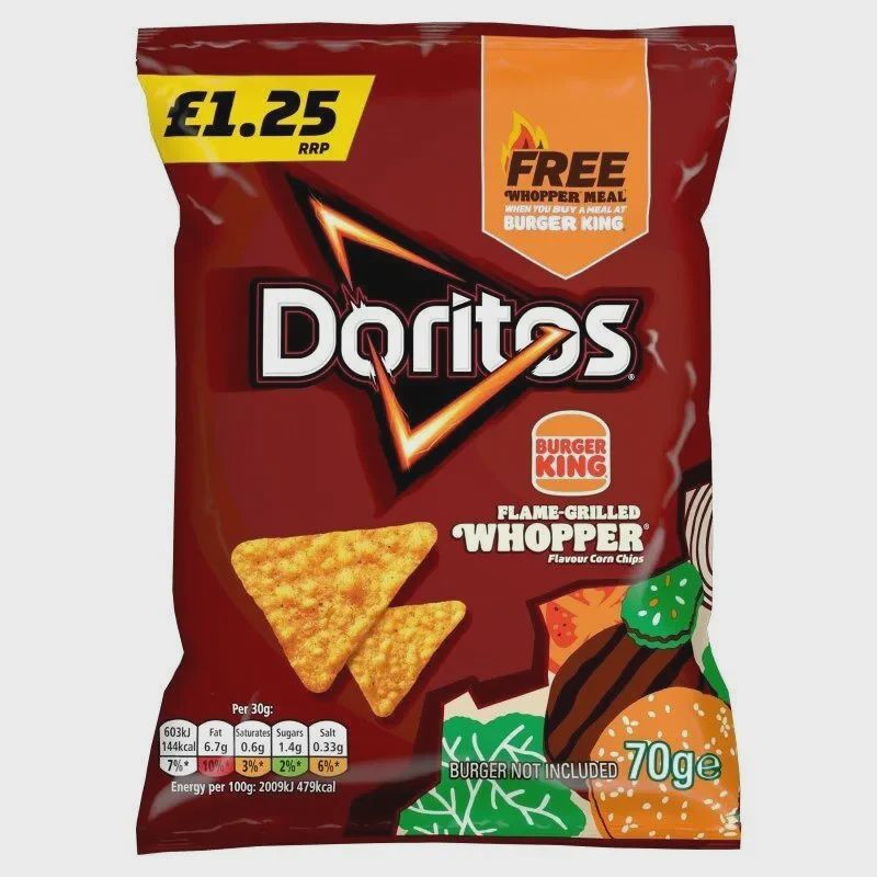 Doritos Burger King Flame Grilled Whooper Tortilla Chips U.K.