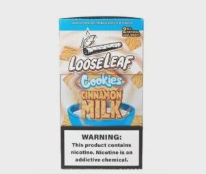 Loose leaf cookies cinnamon milk