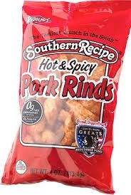 Southern recipe hot &amp; spicy pork rinds  875 oz