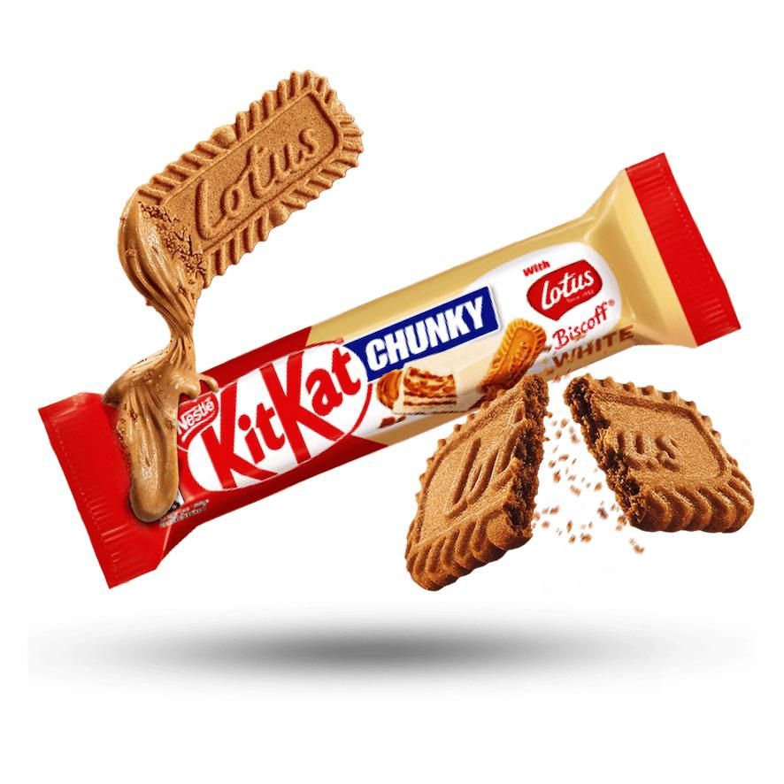 Kit Kat chunky with lotus biscoff white