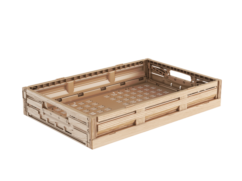 Caja plegable de efecto madera 60x40x11.3cm