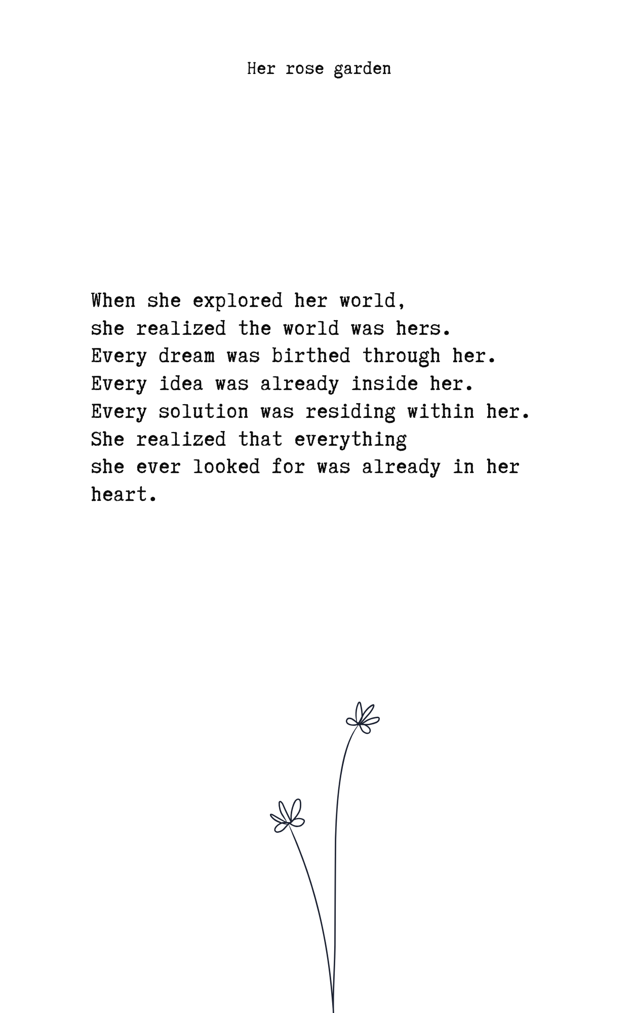 Her rose garden - For inner growth