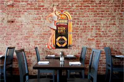 JUKEBOX ROCK &#39;N ROLL - METAL SIGN