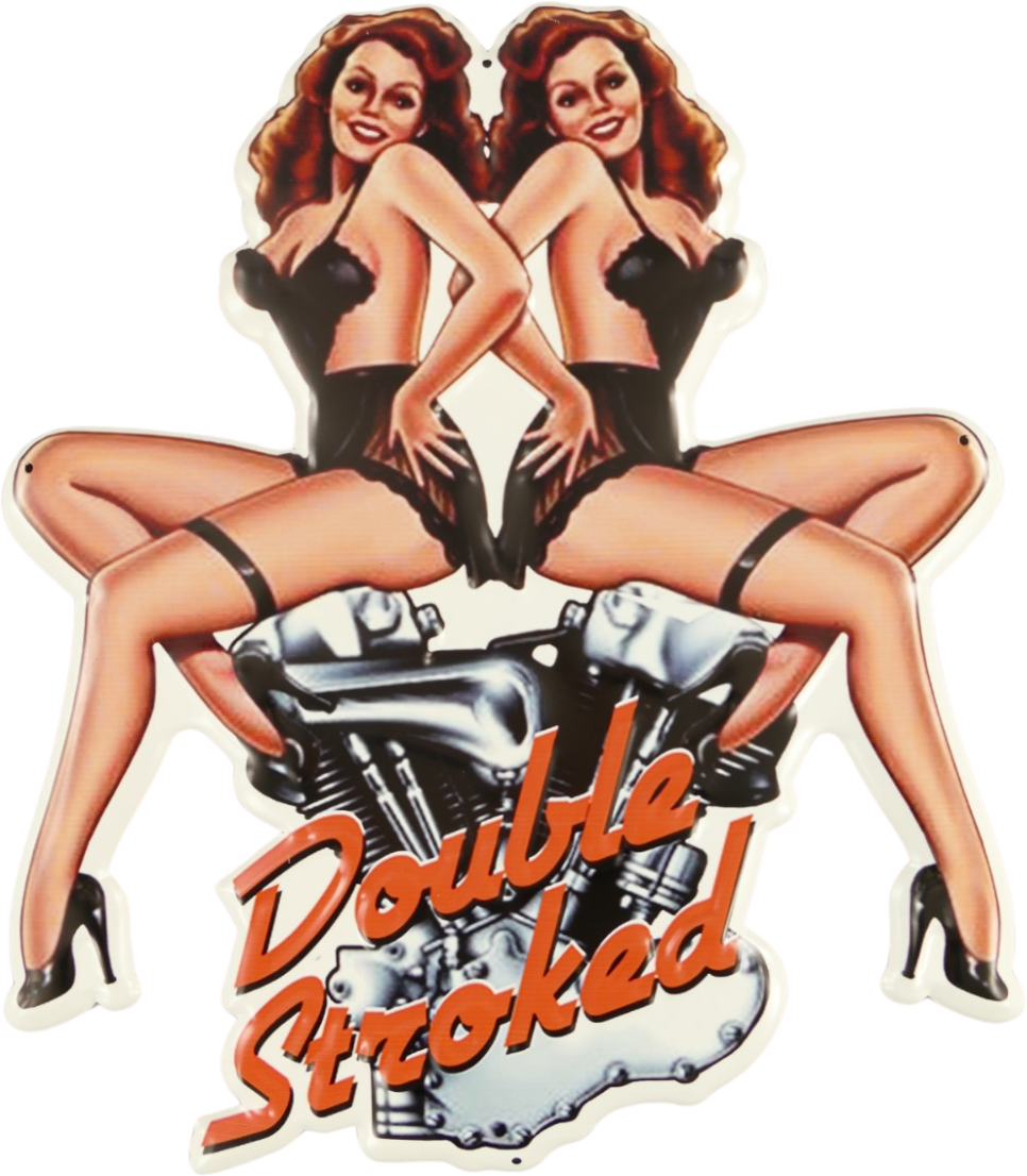 DOUBLE STROKED - METAL SIGN