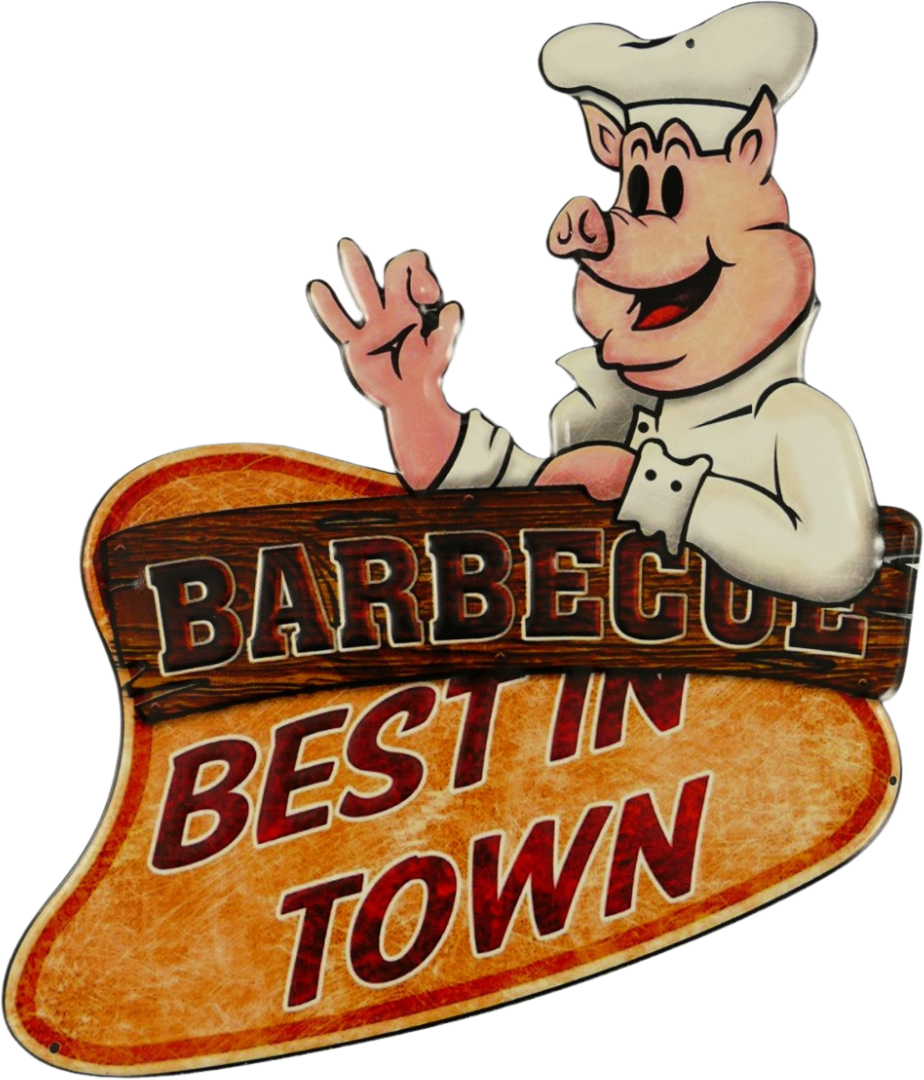 BARBECUE BEST IN TOWN | METAL SIGN