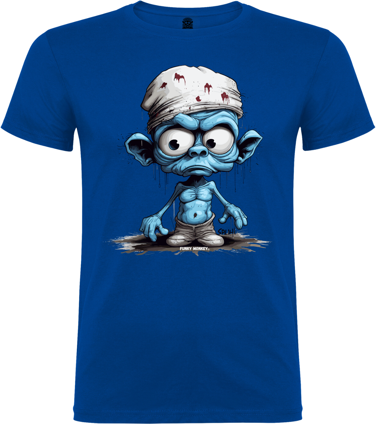TSHIRT-BLUE-ZOMBI-GNOME-FUNKY-MONKEY®