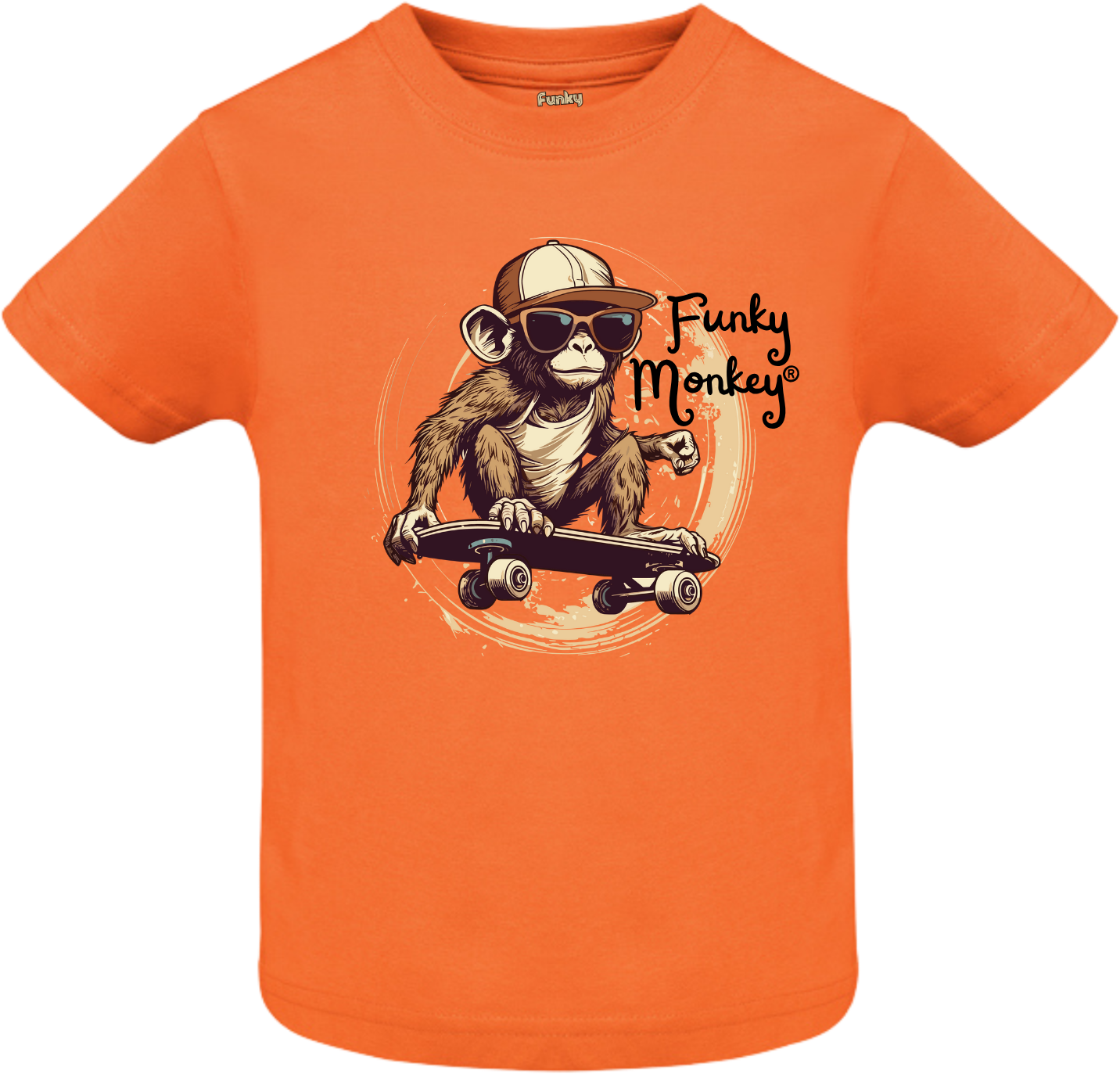 Funky Monkey® Skateboard Orange Kids T-shirt