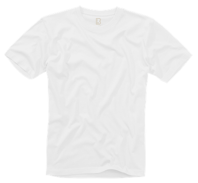 Unisex Brandit White T-shirt, round neck, short sleeves, front view – Funky Monkey®