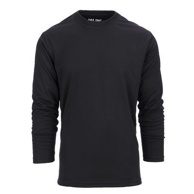 101 INC Tactical Longsleeve in black – front view, Quick Dry tactical performance shirt.
