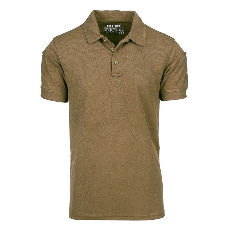 Tactical Polo Quick Dry Coyote Tactical Polo Quick Dry Coyote – front view, quick-drying, 100% polyester, tactical shirt