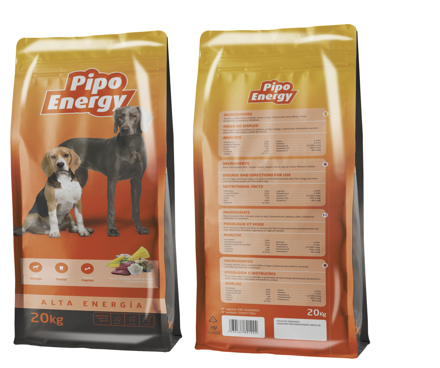 Pienso económico para perros PIPO ENERGY 20Kg