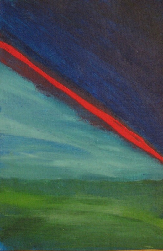 Fall From Grace, Acrylic on 9 x 12 Canvas Paper. Unframed