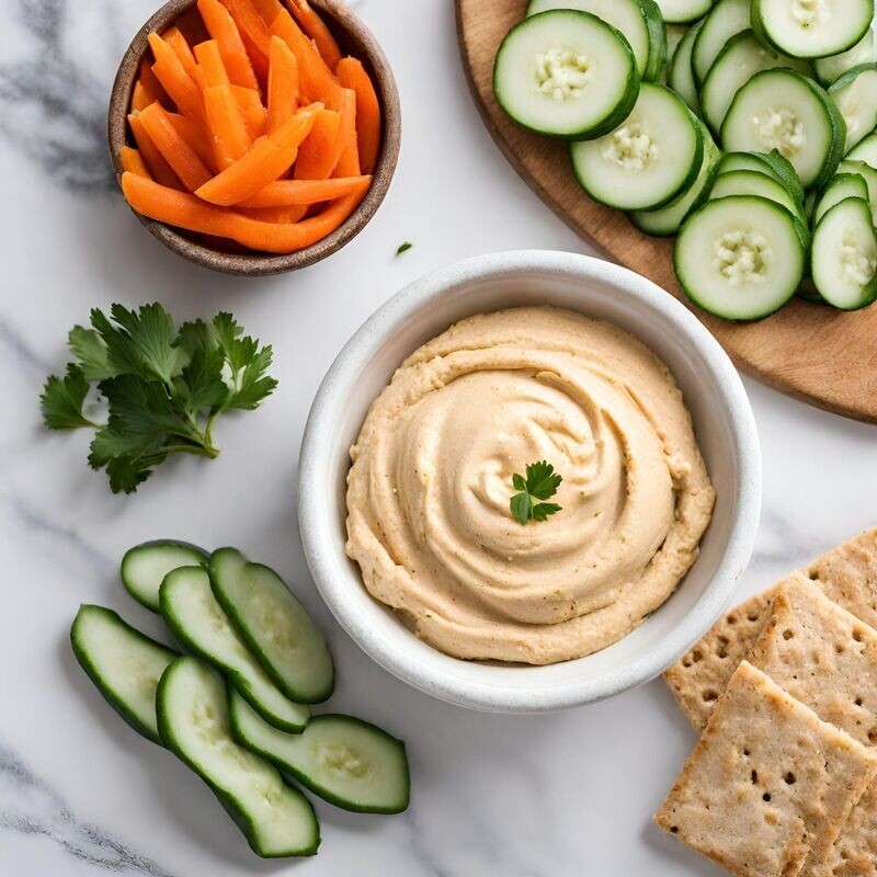Houmous with Carrots & Cucumber