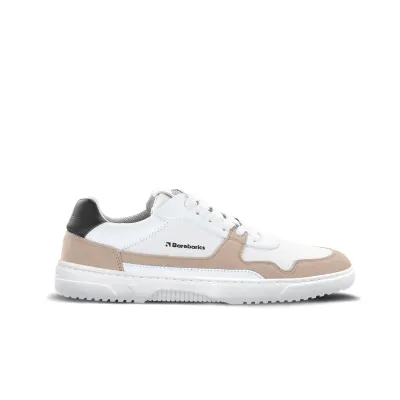 Barebarics - Zing | Barefoot Sneakers | White & Beige Barebarics_Zing_naisten_paljasjalkakengät_vegan