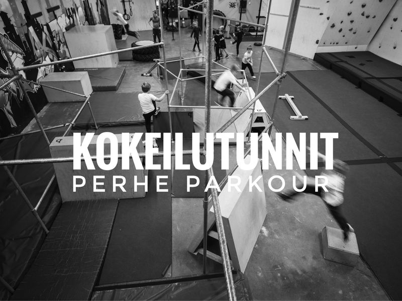 Kokeilutunti Perhe+parkour
