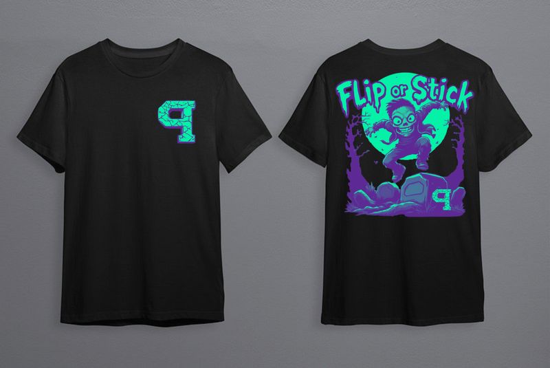 T-paita Halloween 2025 I Flip or Stick (vain tilaus tuote)