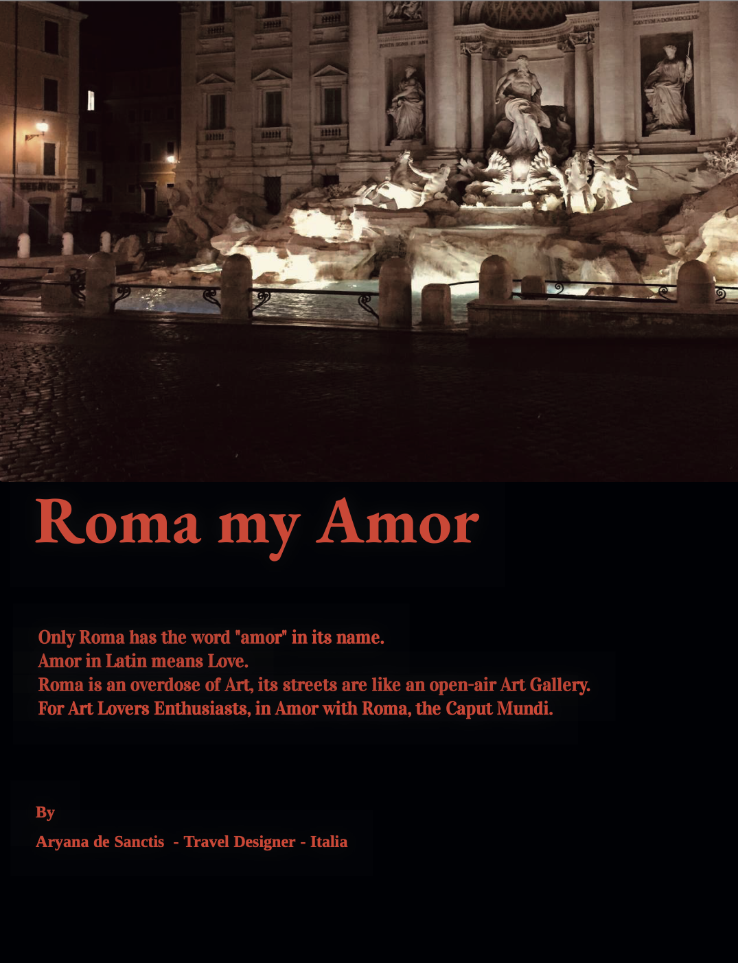 The Artistic Splendors of Rome. 
A Guide for Art Enthusiasts