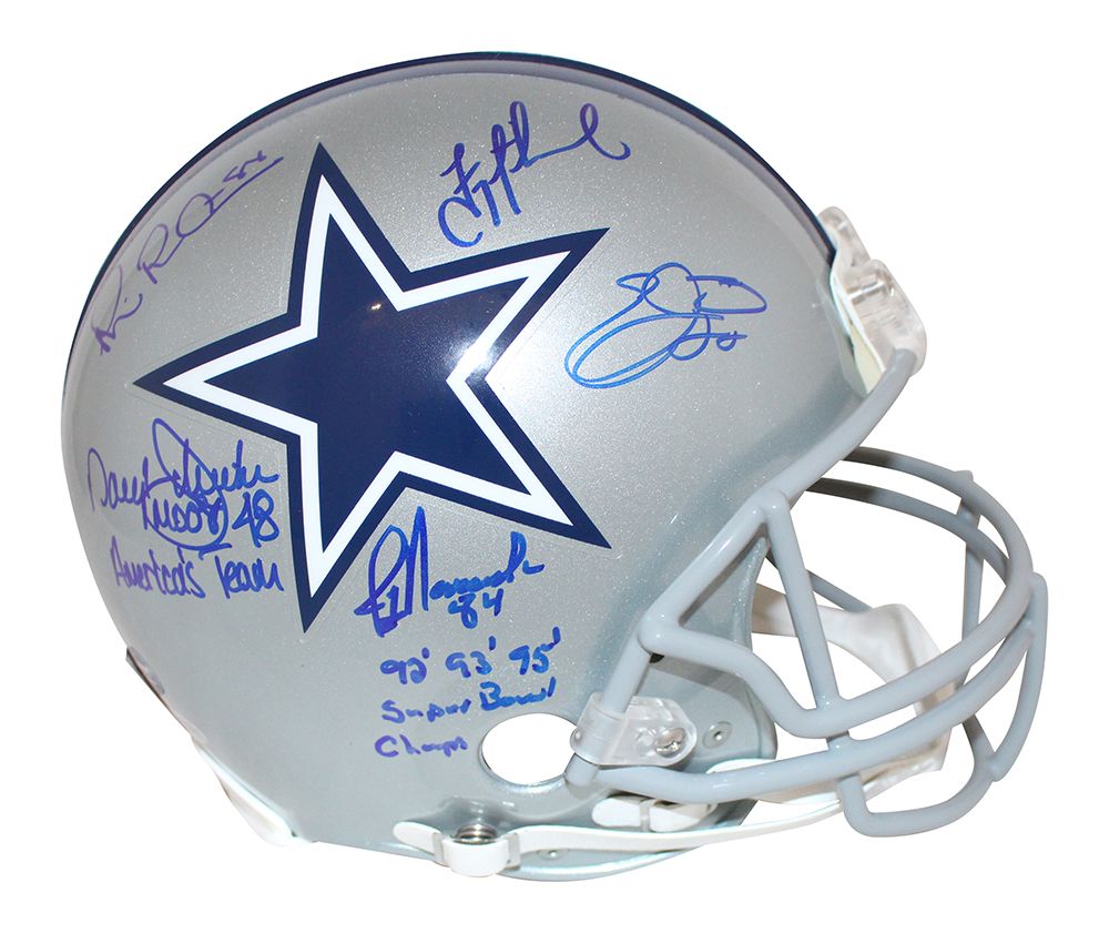 1990s Dallas Cowboys Signed Authentic Helmet Irvin Aikman Smith +2 BAS
